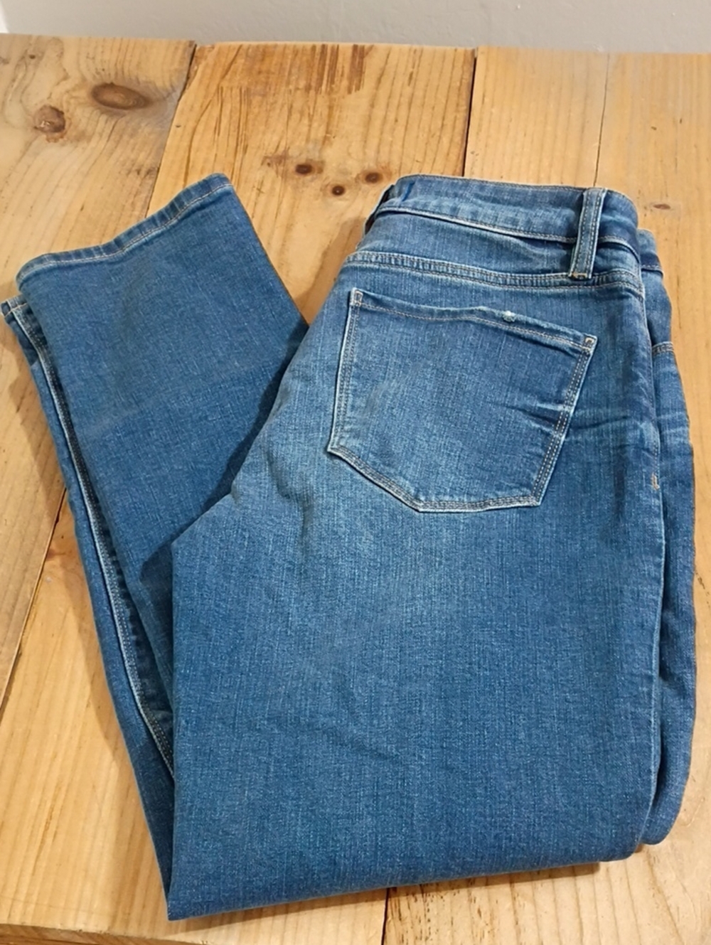 Studio Blue Mid Rise Distressed Slim Straight Leg Jeans Size 28 - Picture 8 of 8